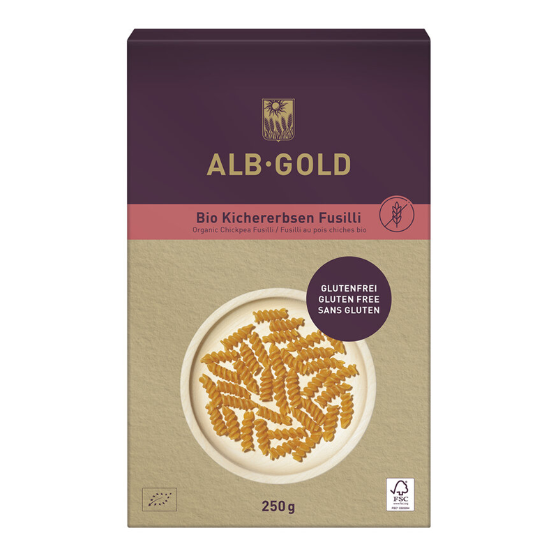 Cestoviny fusilli bezlepkové cícerové bio 250g ALB