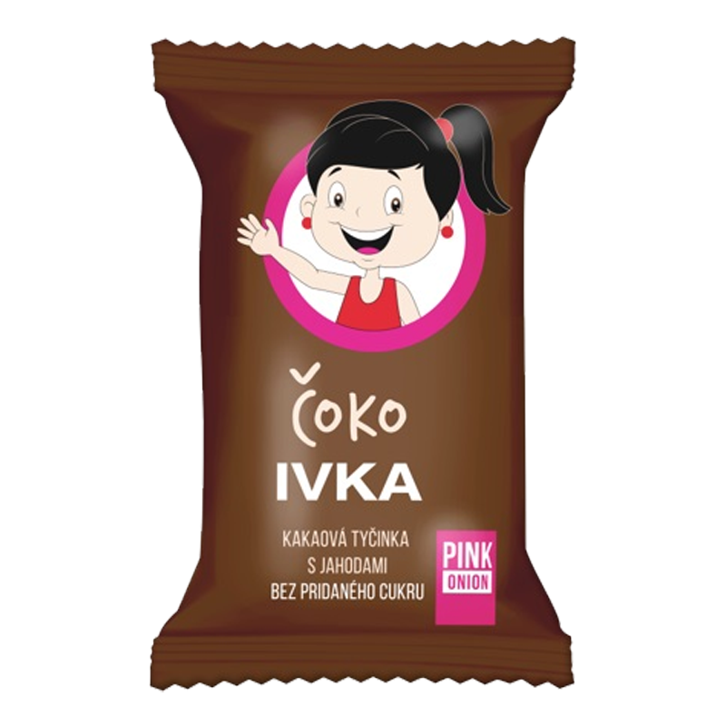 Kakaová tyčinka s jahodami Čoko Ivka 20g Pink Onion