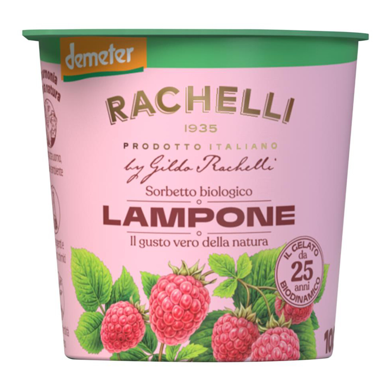 Malinový sorbet demeter bio 125ml Rachelli