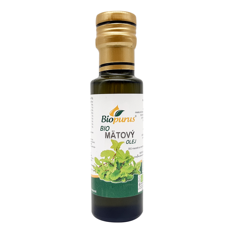 Mätový olej - pepermintový macerát bio 100ml Biopurus