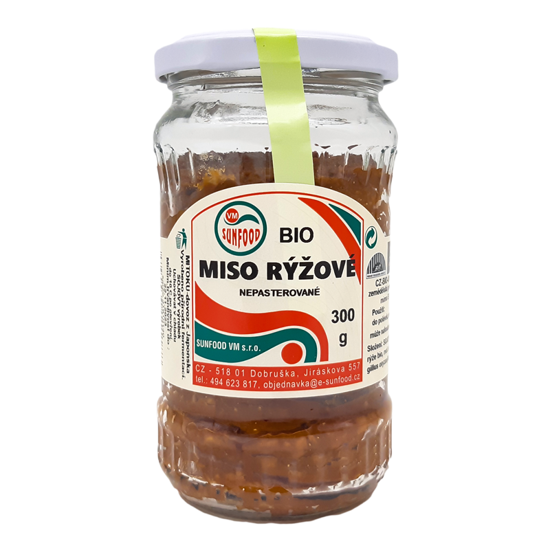 Miso ryžové nepasterizované bio 300g Sunfood