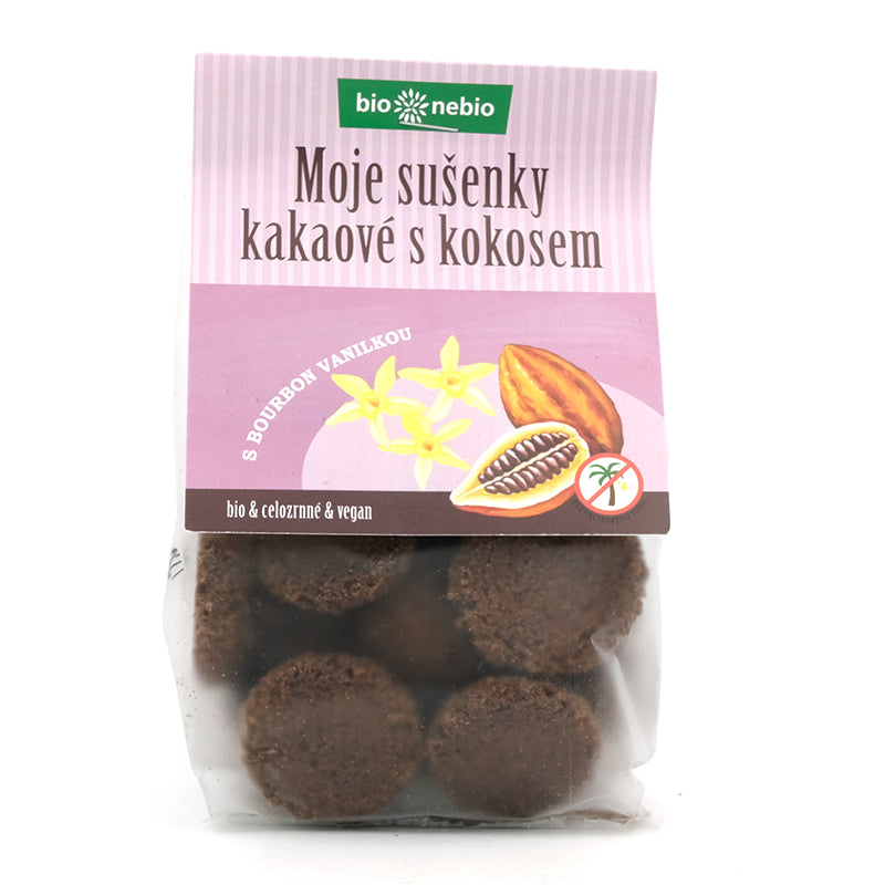 Moje sušenky kakaové s kokosom bio 130g Bionebio