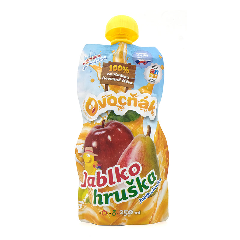 Ovocná šťava jablko, hruška 250ml Ovocňák