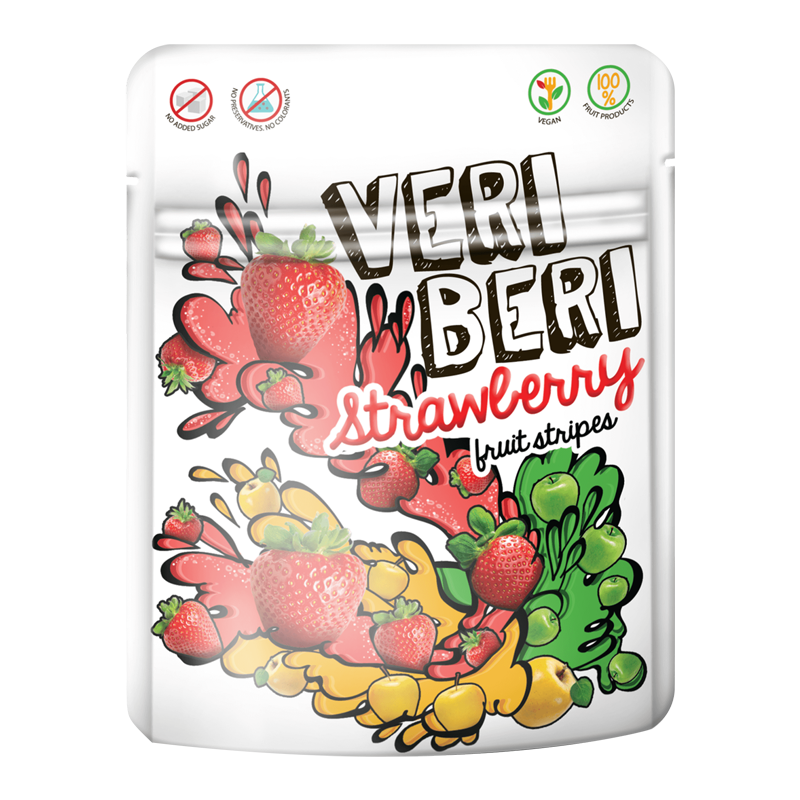 Ovocné stripsy jahoda 50g Veri Beri
