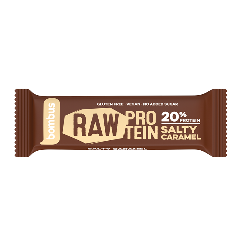 Raw proteinová tyčinka slaný karamel 50g Bombus