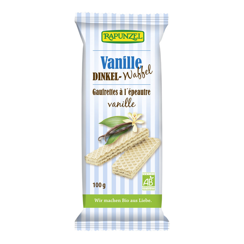 Vanilkové špaldové wafle bio 100g Rapunzel
