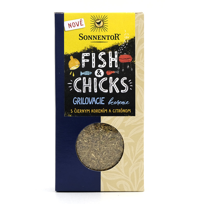 Fish & Chicks, grilovacie korenie na ryby a kura bio 55g Sonnentor