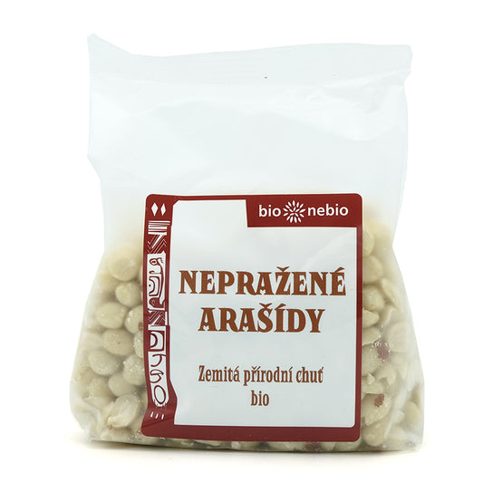 Arašidy lúpané nepražené bio 200g Bionebio