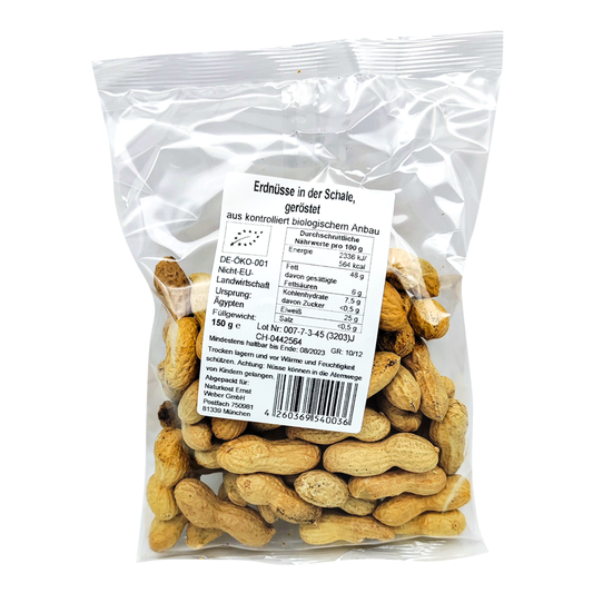 Arašidy v škrupine pražené bio 150g