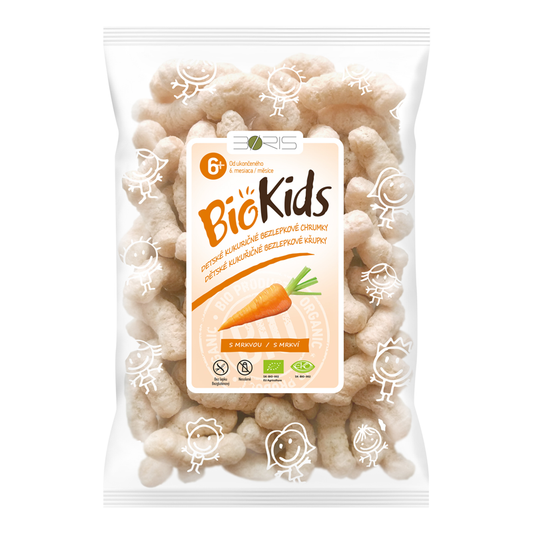 Kukuričné chrumky s mrkvou bio 55g BioKids