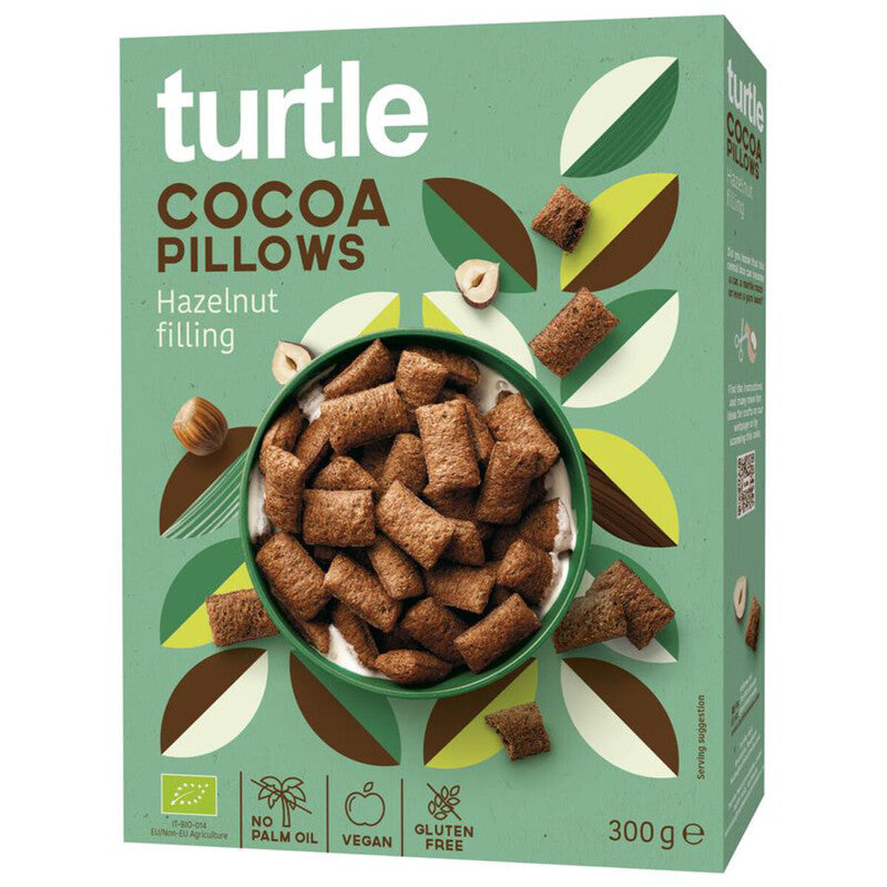 Čokoládové vankúšiky s lieskovoorieškovou náplňou bio 300g Turtle