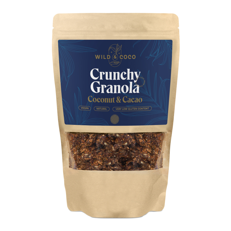 Chrumkavá granola kokos a kakao 250g Wild&Coco