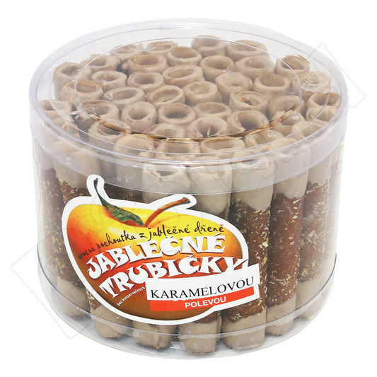 Jablkové trubičky s karamelom v dóze 450g Trutna