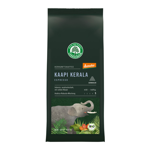 Káva mletá Espresso Kaapi Kerala demeter bio 250g Lebensbaum