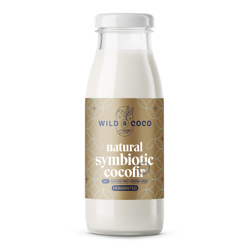 Kokosová alternatíva kefíru Symbiotic Cocofir natural raw bio 250ml Wild&Coco
