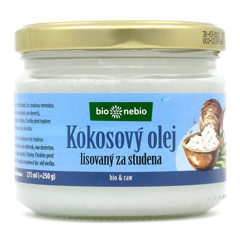 Kokosový olej bio 250ml Bionebio