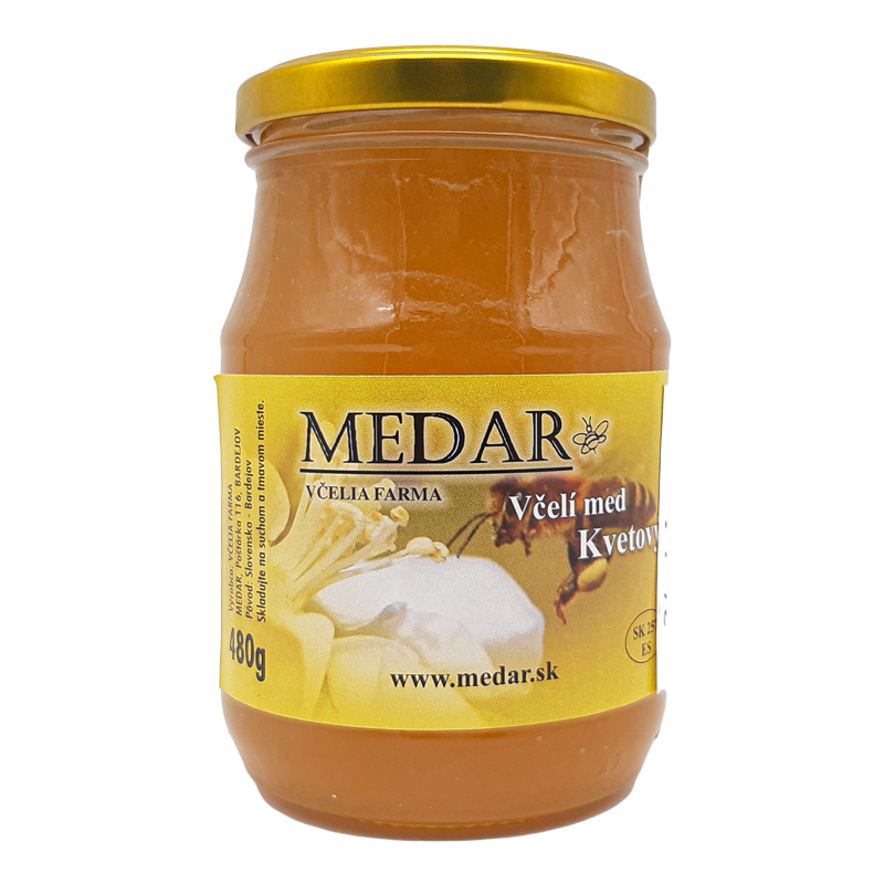 Včelí med kvetový 480g Medar