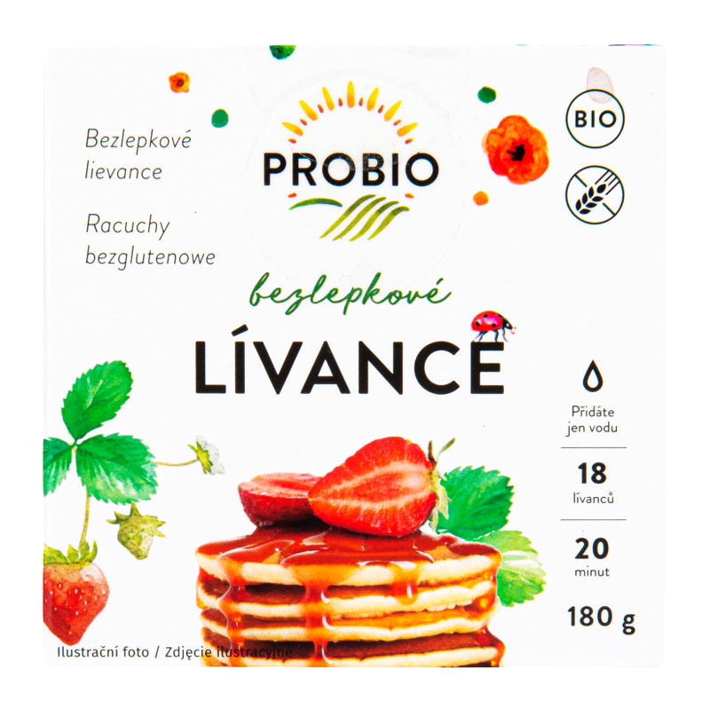 Lievance bezlepkové zmes bio 180g Probio