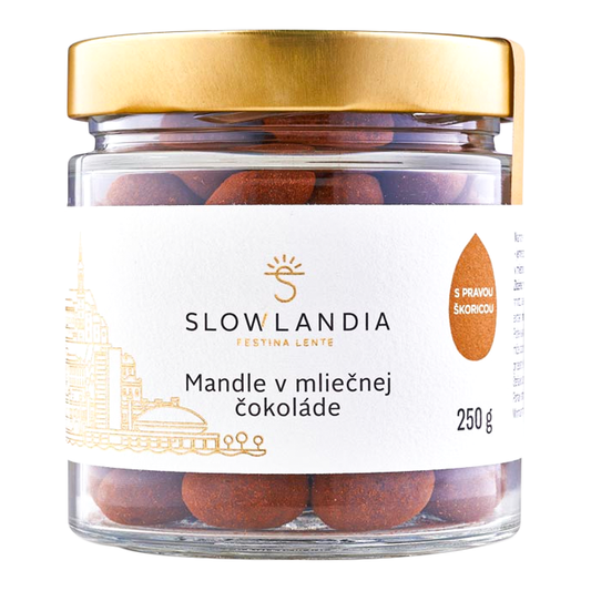 Mandle v mliečnej čokoláde 250g Slowlandia