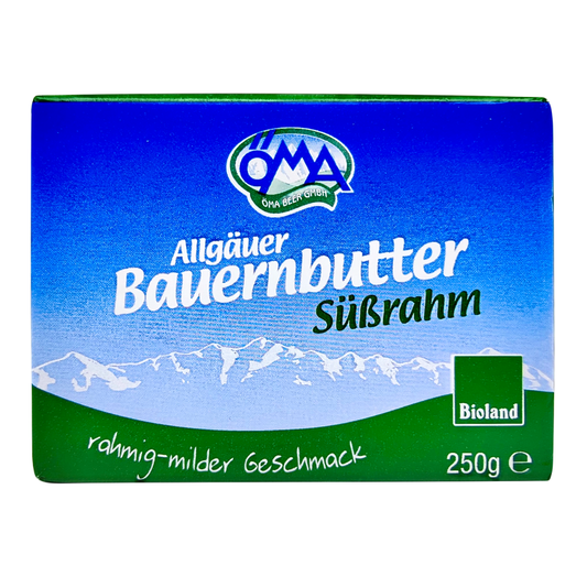 Maslo zo sladkej smotany farmárske bio 250g OMA