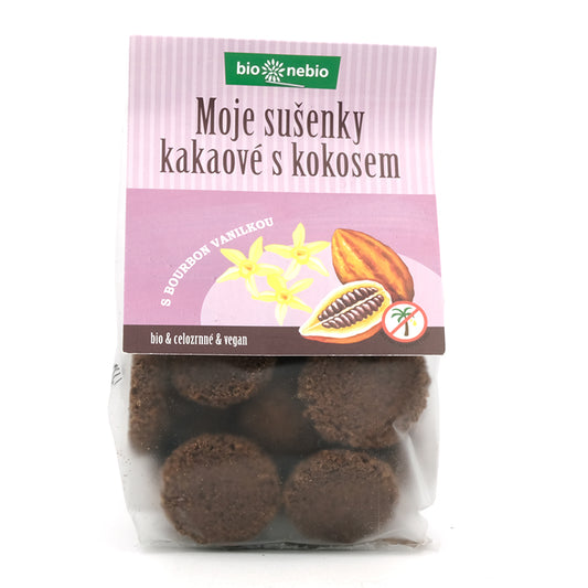 Moje sušenky kakaové s kokosom bio 130g Bionebio