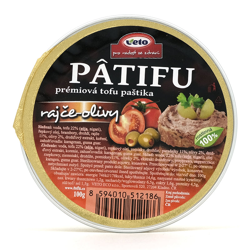 Nátierka Patifu rajčiny a olivy 100g Veto