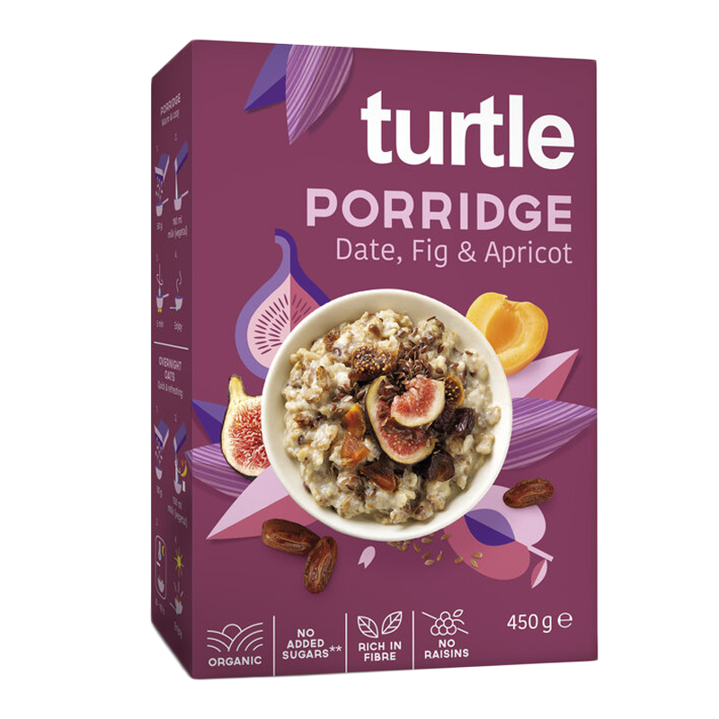 Ovsená kaša datle, figy a marhuľa bio 450g Turtle
