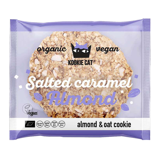 Cookie slaný karamel + mandle bio 50g Kookie Cat