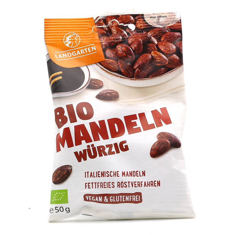 Pikantné mandle v tamari omáčke bio 50g Landgarten