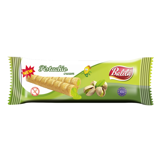 Pistáciové bezlepkové trubičky 18g Balila