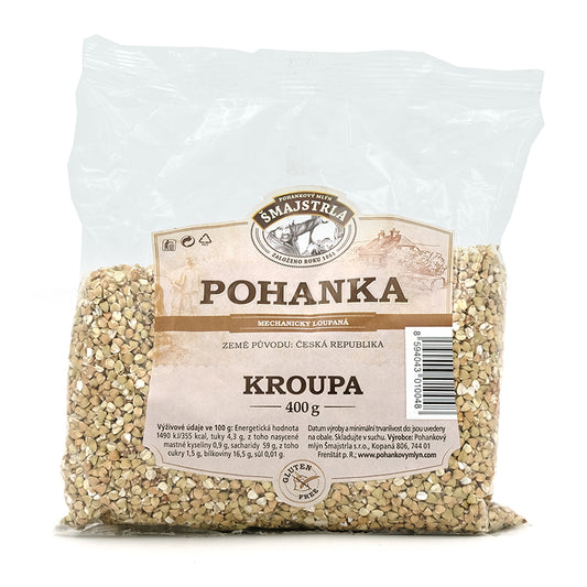 Pohánka krúpy bezlepkové 400g Šmajstrla