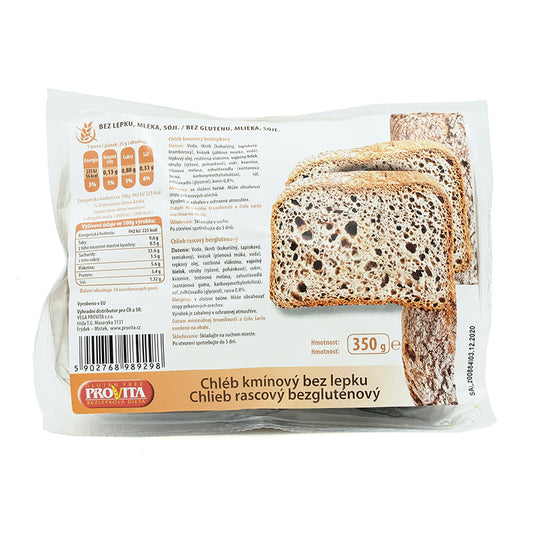 Bezlepkový rascový chlieb 350g Provita
