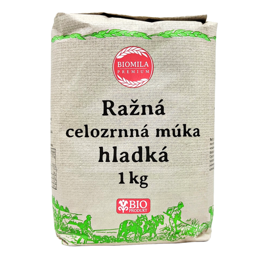 Ražná celozrnná múka hladká bio 1kg Biomila