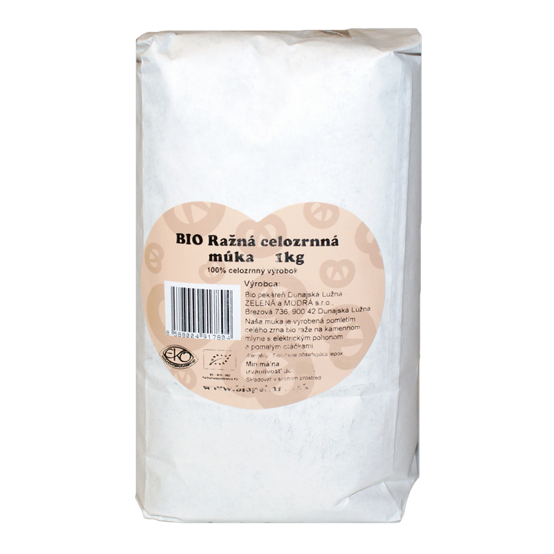 Ražná múka celozrnná bio 1kg Biopekáreň