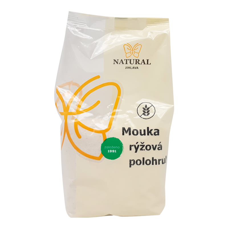 Ryžová múka polohrubá 500g Natural Jihlava