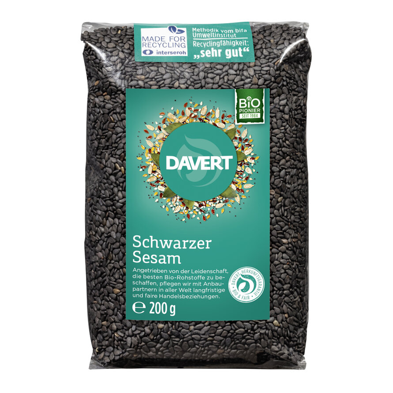 Sezam čierny bio 200g Davert