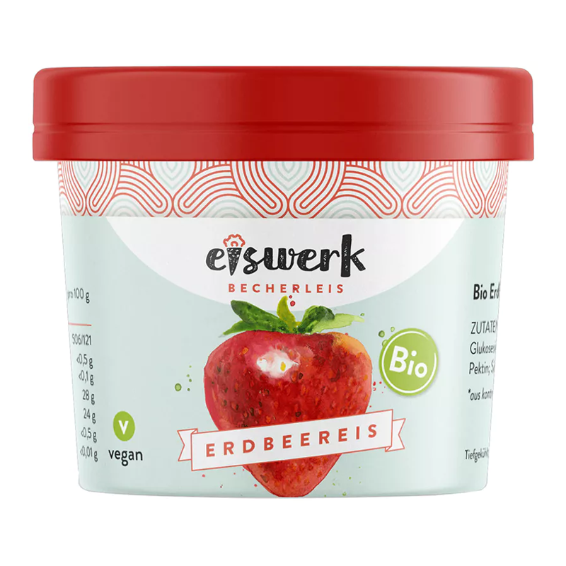 Jahodový sorbet bio 130ml Eiswerk / Hofinger