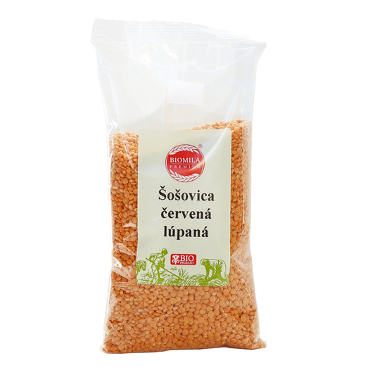 Šošovica červená lúpaná bio 500g Biomila