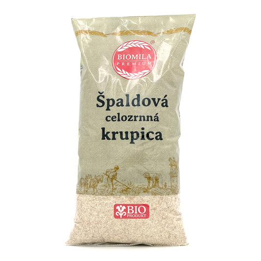 Špaldová celozrnná krupica bio 500g Biomila