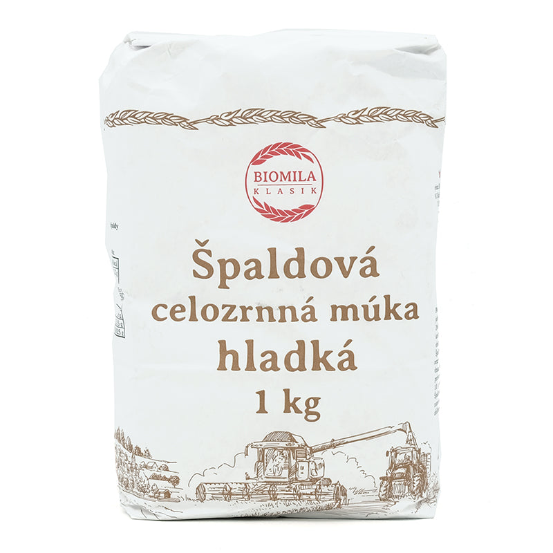 Špaldová múka celozrnná hladká 1kg Biomila