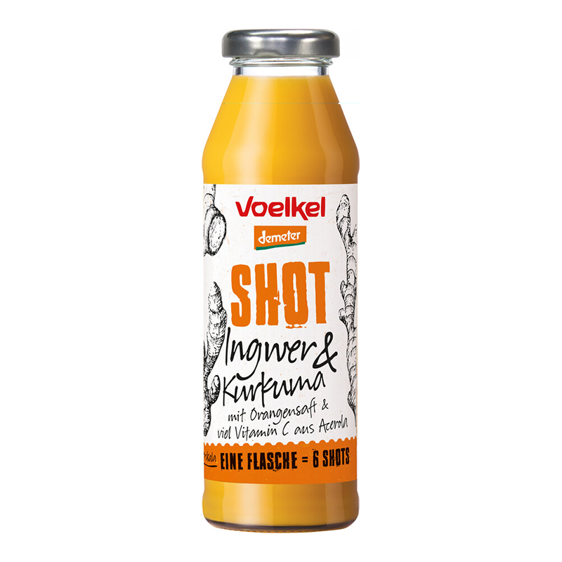 Zázvorovo-kurkumový shot demeter bio 280ml Voelkel